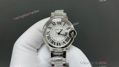 AF Ballon Bleu Cartier 33mm Calibre 076 Movement Smooth Bezel SS Band Watch